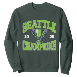 Seattle Champions 2026 Sweatshirt Retro Gameday Team Fan TS10 Dark Forest Green Print Your Wear