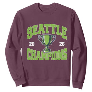 Seattle Champions 2026 Sweatshirt Retro Gameday Team Fan TS10 Maroon Print Your Wear