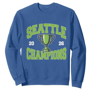 Seattle Champions 2026 Sweatshirt Retro Gameday Team Fan TS10 Royal Blue Print Your Wear