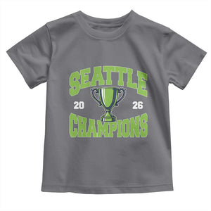 Seattle Champions 2026 Toddler T Shirt Retro Gameday Team Fan TS10 Charcoal Print Your Wear