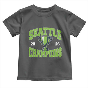 Seattle Champions 2026 Toddler T Shirt Retro Gameday Team Fan TS10 Dark Heather Print Your Wear