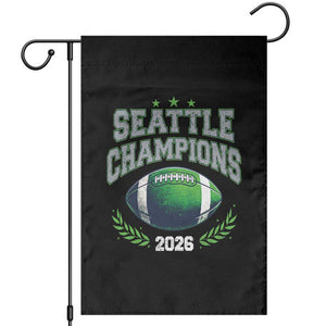 Seattle Champions 2026 Garden Flag Retro Gameday Football Team Fan TS10 Black Print Your Wear