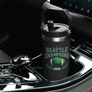 Seattle Champions 2026 Flip Straw Tumbler Retro Gameday Football Team Fan TS10 Print Your Wear