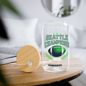 Seattle Champions 2026 Glass Can Retro Gameday Football Team Fan TS10 Print Your Wear