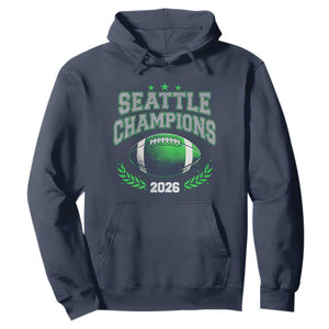 Seattle Champions 2026 Hoodie Retro Gameday Football Team Fan TS10 Navy Print Your Wear