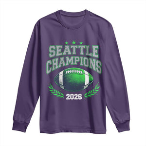 Seattle Champions 2026 Long Sleeve Shirt Retro Gameday Football Team Fan TS10 Purple Print Your Wear