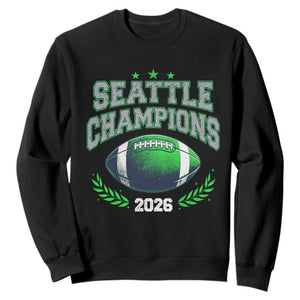 Seattle Champions 2026 Sweatshirt Retro Gameday Football Team Fan TS10 Black Print Your Wear
