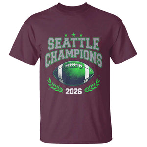 Seattle Champions 2026 T Shirt Retro Gameday Football Team Fan TS10 Maroon Print Your Wear