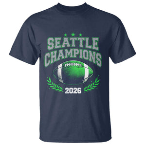 Seattle Champions 2026 T Shirt Retro Gameday Football Team Fan TS10 Navy Print Your Wear