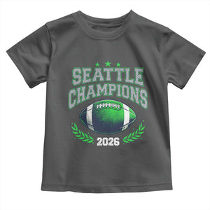 Seattle Champions 2026 Toddler T Shirt Retro Gameday Football Team Fan TS10 Dark Heather Print Your Wear