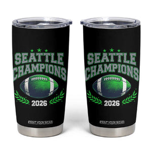 Seattle Champions 2026 Tumbler Cup Retro Gameday Football Team Fan TS10 Black Print Your Wear