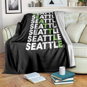 Vintage Seattle Throw Blanket Sports Lover Washington City TS10 Print Your Wear