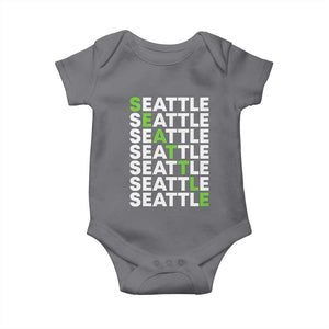 Vintage Seattle Baby Onesie Sports Lover Washington City TS10 Charcoal Print Your Wear