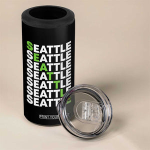 Vintage Seattle 4 in 1 Can Cooler Tumbler Sports Lover Washington City TS10 Print Your Wear