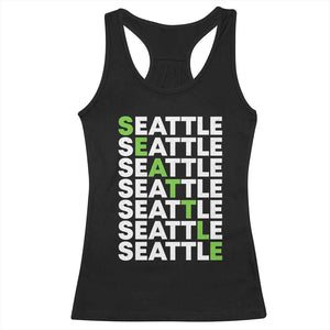 Vintage Seattle Racerback Tank Top Sports Lover Washington City TS10 Black Print Your Wear