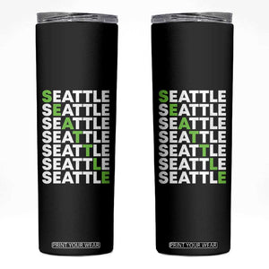 Vintage Seattle Skinny Tumbler Sports Lover Washington City TS10 Black Print Your Wear