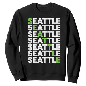 Vintage Seattle Sweatshirt Sports Lover Washington City TS10 Black Print Your Wear