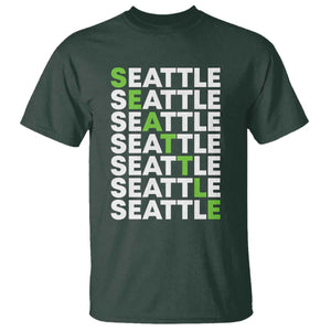 Vintage Seattle T Shirt Sports Lover Washington City TS10 Dark Forest Green Print Your Wear