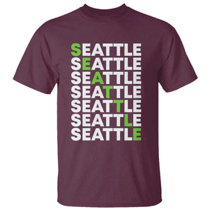 Vintage Seattle T Shirt Sports Lover Washington City TS10 Maroon Print Your Wear