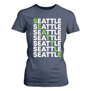 Vintage Seattle T Shirt For Women Sports Lover Washington City TS10 Navy Print Your Wear