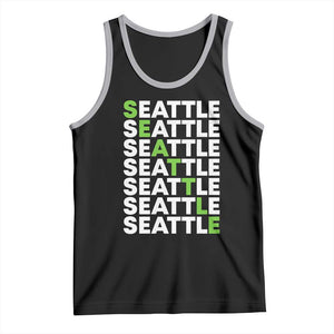 Vintage Seattle Tank Top Sports Lover Washington City TS10 Black Athletic Heather Print Your Wear