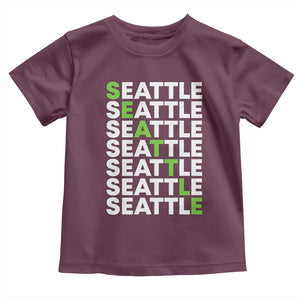 Vintage Seattle Toddler T Shirt Sports Lover Washington City TS10 Maroon Print Your Wear