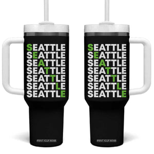 Vintage Seattle Tumbler With Handle Sports Lover Washington City TS10 One Size: 40 oz Black Print Your Wear
