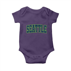 Vintage Seattle Baby Onesie Classic Print Retro Varsity TS10 Purple Print Your Wear