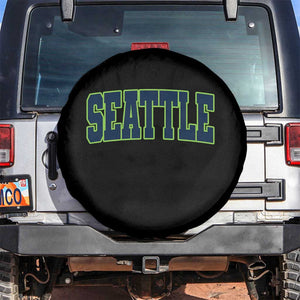 Vintage Seattle Spare Tire Cover Classic Print Retro Varsity TS10 No hole Black Print Your Wear