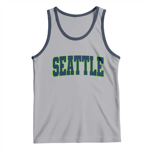 Vintage Seattle Tank Top Classic Print Retro Varsity TS10 Athletic Heather Navy Print Your Wear