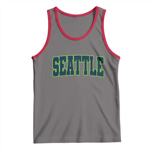 Vintage Seattle Tank Top Classic Print Retro Varsity TS10 Deep Heather Red Print Your Wear