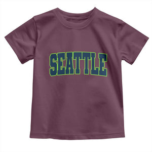 Vintage Seattle Toddler T Shirt Classic Print Retro Varsity TS10 Maroon Print Your Wear