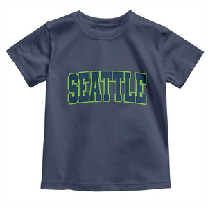 Vintage Seattle Toddler T Shirt Classic Print Retro Varsity TS10 Navy Print Your Wear