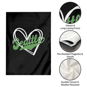 Vintage Seattle Garden Flag Classic Print Retro Varsity Love Heart Graphic TS10 Print Your Wear