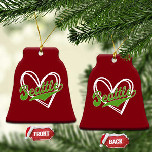 Vintage Seattle Ceramic Ornament Classic Print Retro Varsity Love Heart Graphic TS10 Print Your Wear