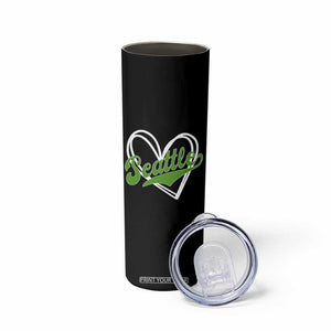 Vintage Seattle Skinny Tumbler Classic Print Retro Varsity Love Heart Graphic TS10 Print Your Wear