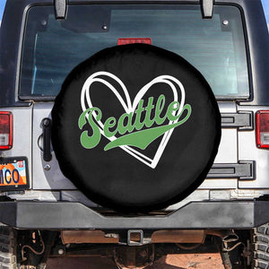 Vintage Seattle Spare Tire Cover Classic Print Retro Varsity Love Heart Graphic TS10 No hole Black Print Your Wear