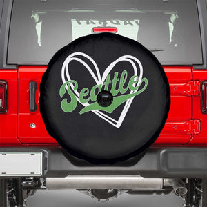 Vintage Seattle Spare Tire Cover Classic Print Retro Varsity Love Heart Graphic TS10 Black Print Your Wear