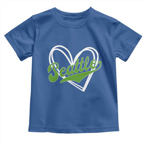 Vintage Seattle Toddler T Shirt Classic Print Retro Varsity Love Heart Graphic TS10 Royal Blue Print Your Wear