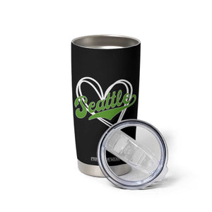 Vintage Seattle Tumbler Cup Classic Print Retro Varsity Love Heart Graphic TS10 Print Your Wear