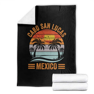 Cabo San Lucas Mexico Throw Blanket Beach Summer Vacation Family Trip Retro 70s TS10 Black Print Your Wear