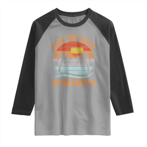 Cabo San Lucas Mexico Raglan Shirt Beach Summer Vacation Family Trip Retro 70s TS10 Sport Gray Black Print Your Wear