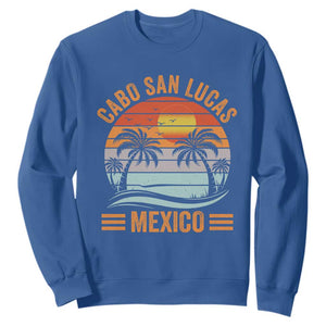 Cabo San Lucas Mexico Sweatshirt Beach Summer Vacation Family Trip Retro 70s TS10 Royal Blue Print Your Wear