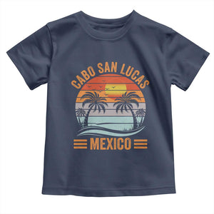 Cabo San Lucas Mexico Toddler T Shirt Beach Summer Vacation Family Trip Retro 70s TS10 Navy Print Your Wear
