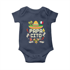 Mexican Dad Baby Onesie Papa Cito Latino Fathers Day Gift Mexican Pride TS10 Navy Print Your Wear