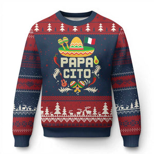 Mexican Dad Ugly Christmas Sweater Papa Cito Latino Fathers Day Gift Mexican Pride TS10 Navy Red Print Your Wear