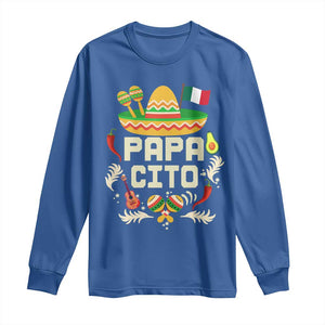 Mexican Dad Long Sleeve Shirt Papa Cito Latino Fathers Day Gift Mexican Pride TS10 Royal Blue Print Your Wear