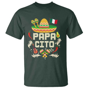 Mexican Dad T Shirt Papa Cito Latino Fathers Day Gift Mexican Pride TS10 Dark Forest Green Print Your Wear