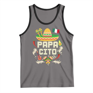 Mexican Dad Tank Top Papa Cito Latino Fathers Day Gift Mexican Pride TS10 Deep Heather Black Print Your Wear