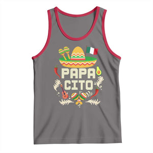 Mexican Dad Tank Top Papa Cito Latino Fathers Day Gift Mexican Pride TS10 Deep Heather Red Print Your Wear